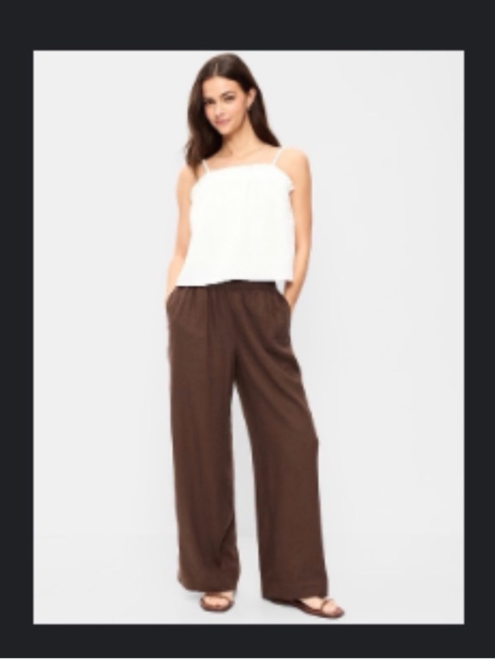Old Navy Wide-Leg Brown Women's Pants